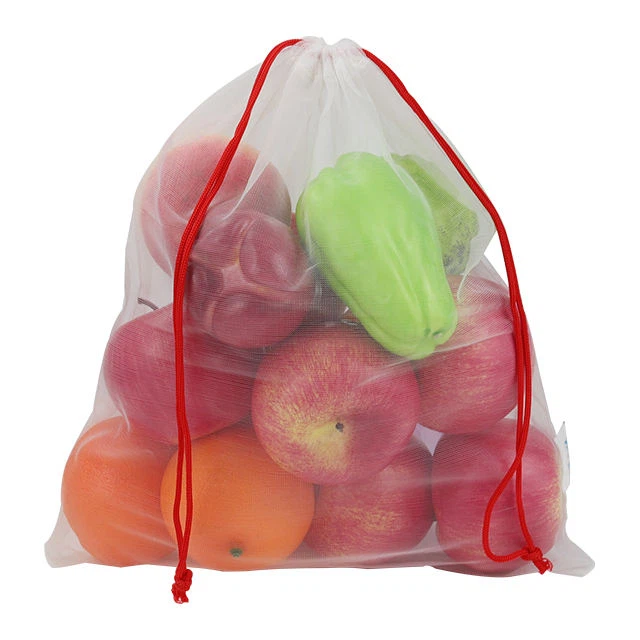 果物野菜用の環境に優しい巾着ネット袋