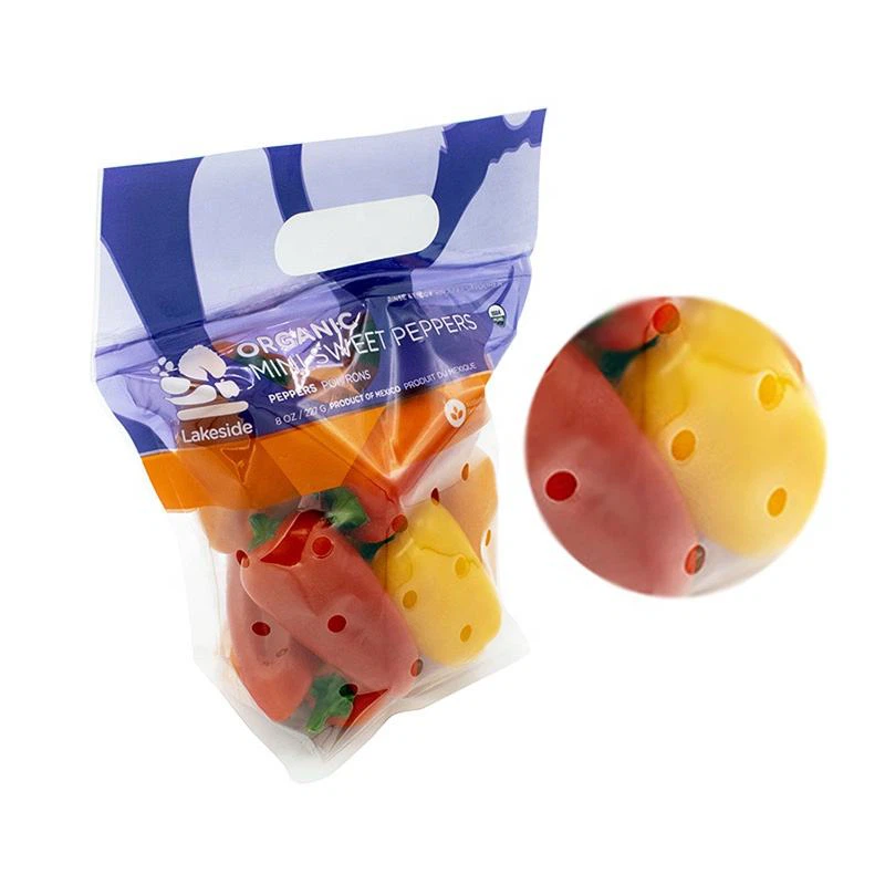 穴付き果物と野菜の袋