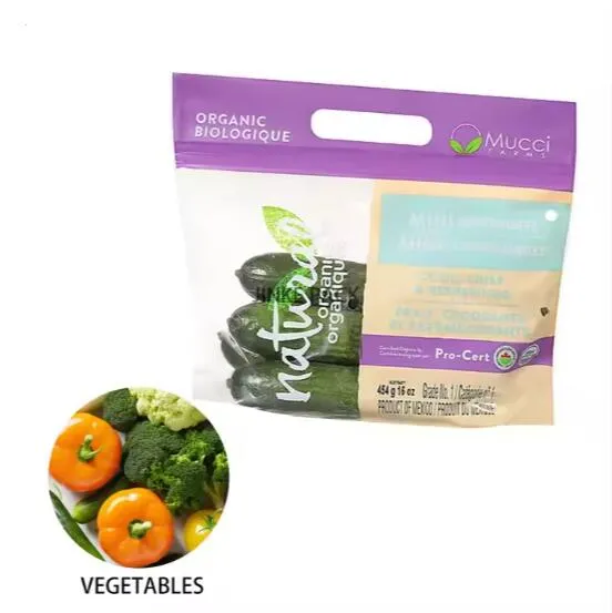 Custom Digital Printing Plastic Bag Cucumber Packaging Bag Cucumber Bag For Food Cucumber Vegetable