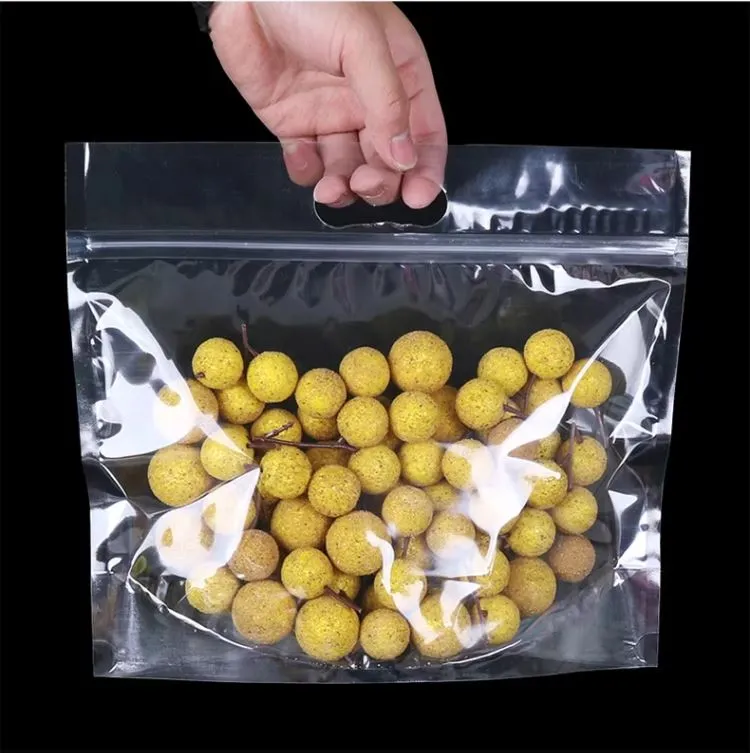 ハンドルと空気穴付きの高品質フルーツと野菜のスタンドアップバッグ卸売